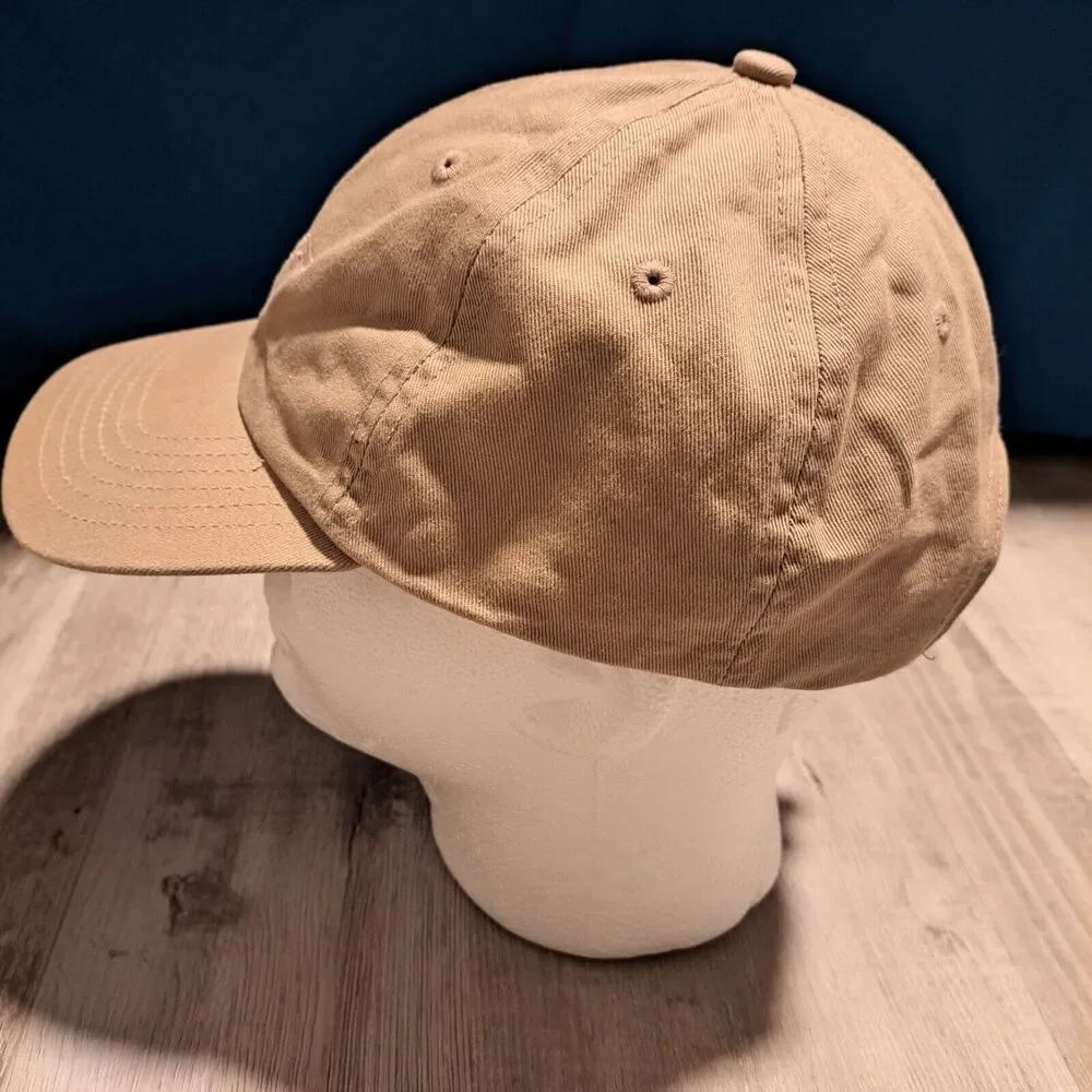 Ford‎ Mustang Pink Outline Logo Vintage Beige Cap Adjustable NWT READ